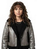 Off Campus 2026 Allie Hayes Shearling Leather Jacket