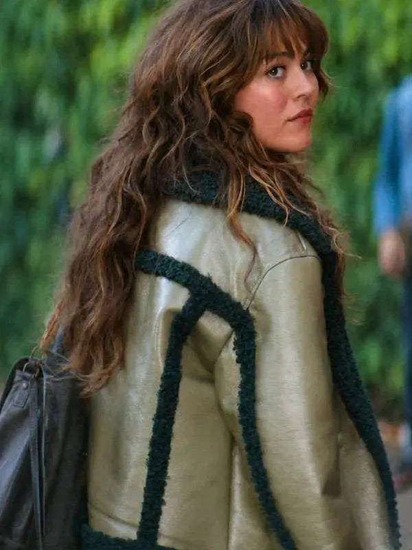 Off Campus 2026 Allie Hayes Shearling Leather Jacket