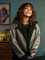 Off Campus 2026 Allie Hayes Shearling Leather Jacket