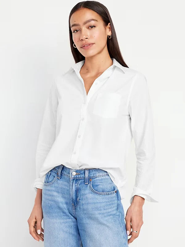 Old-Navy-White-Button-Down-Shirt-Cotton