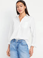 Old-Navy-White-Button-Down-Shirt-Cotton