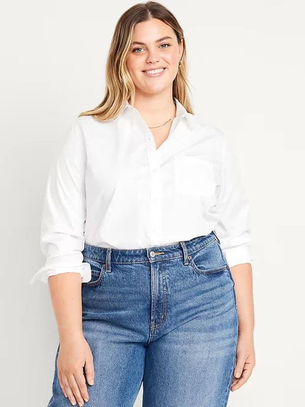 Old-Navy-White-Button-Down-Shirt-Womens
