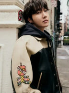 J-hope X Louis Vuitton Black Varsity Jacket