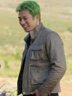 One-Piece-S02-Roronoa-Zoro-Gray-Leather-Jacket