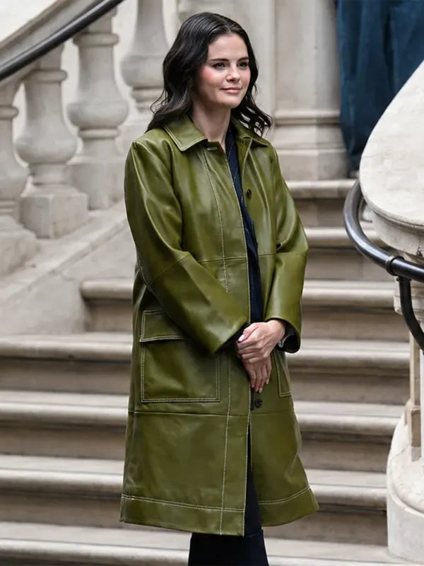 Only Murders in the Building S06 Selena Gomez Green Coat