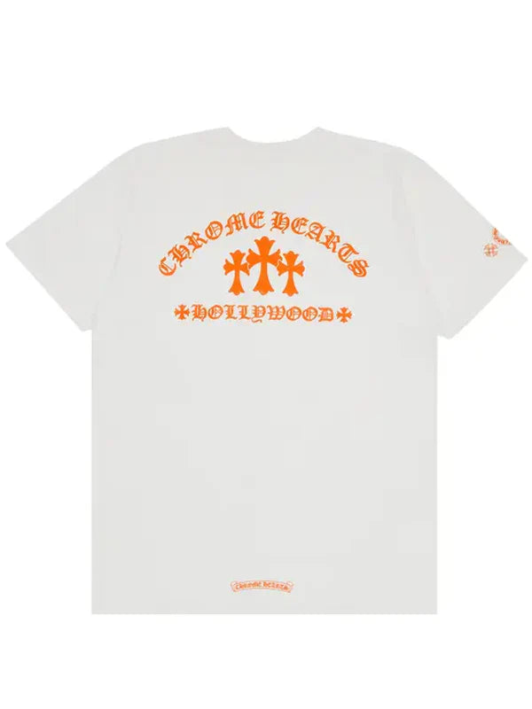 Orange-And-White-Chrome-Hearts-Shirt