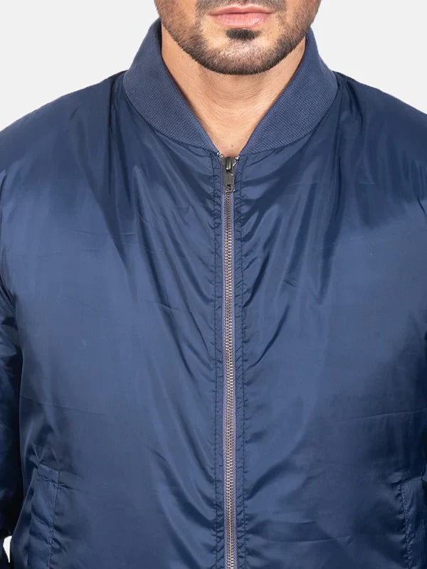 Order Blue Bomber Jacket Men