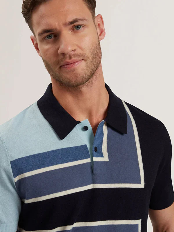Order Colour Block Merino Polo Shirt