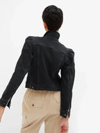 Order Gap Puff Sleeve Denim Jacket