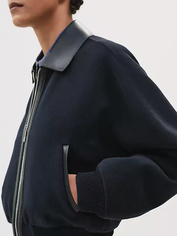 Order Hermès Leather Bomber Jacket