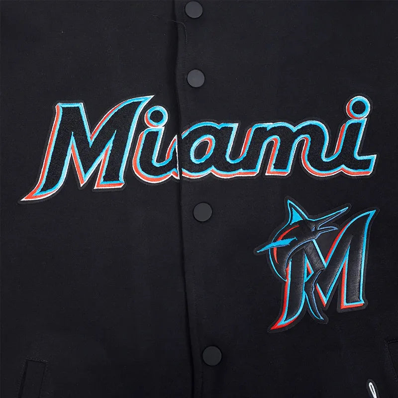 Order Miami Marlins Current Logo Game Day Black Jacket
