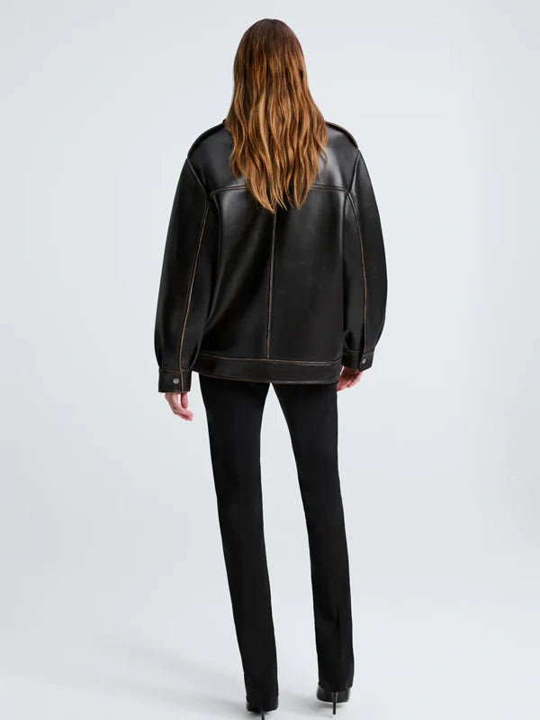 Order Nour Hammour Leather Jacket Drey