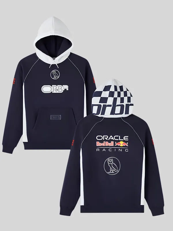 Ovo Red Bull Racing Pit Crew Color Block Hoodie Red Bull Navy