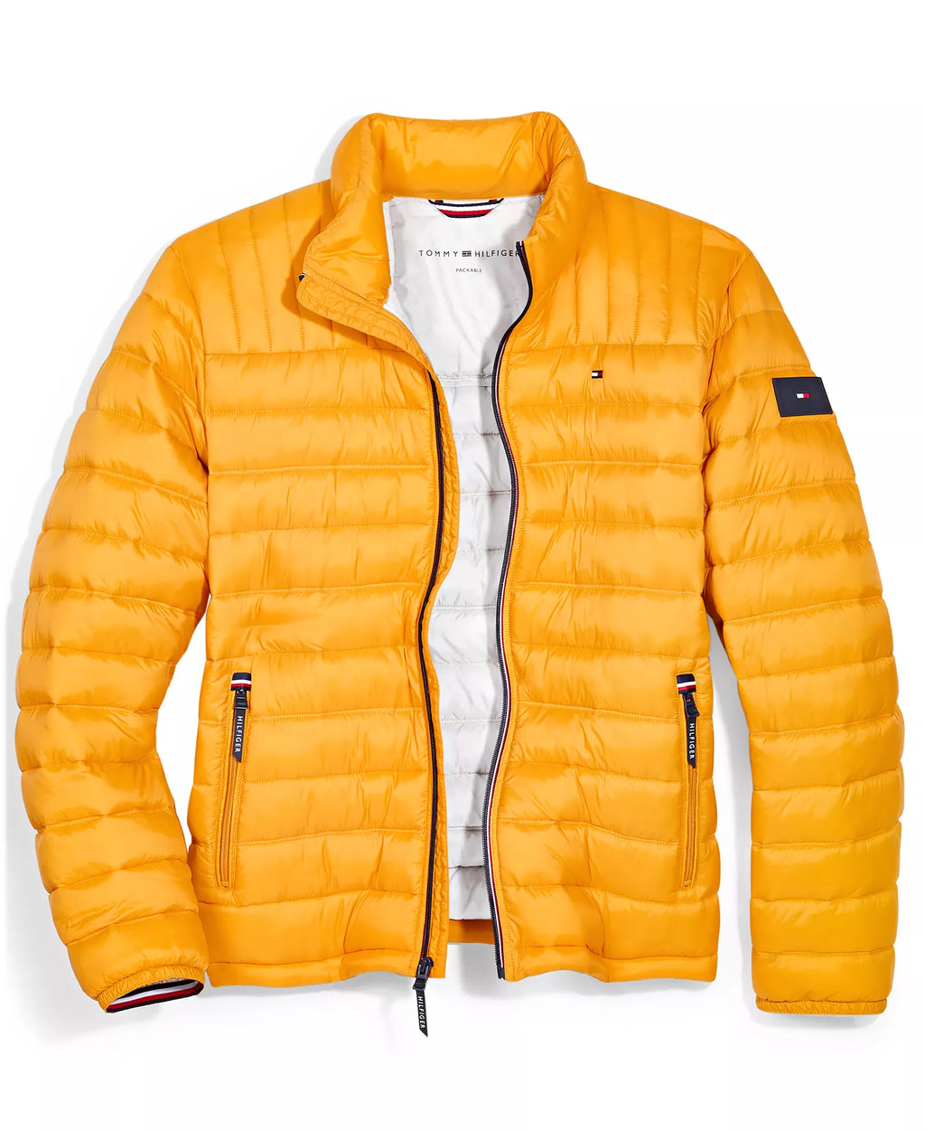 Packable men's puffer jacket