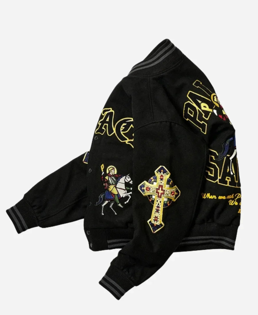Palace-Saints-Black-Bomber-Jacket-Sleeves