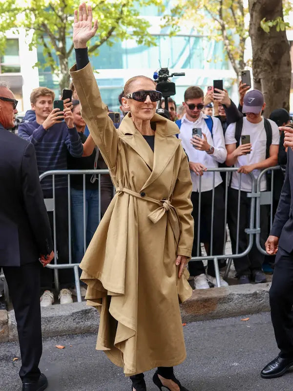 Paris Celine Dion Beige Coat