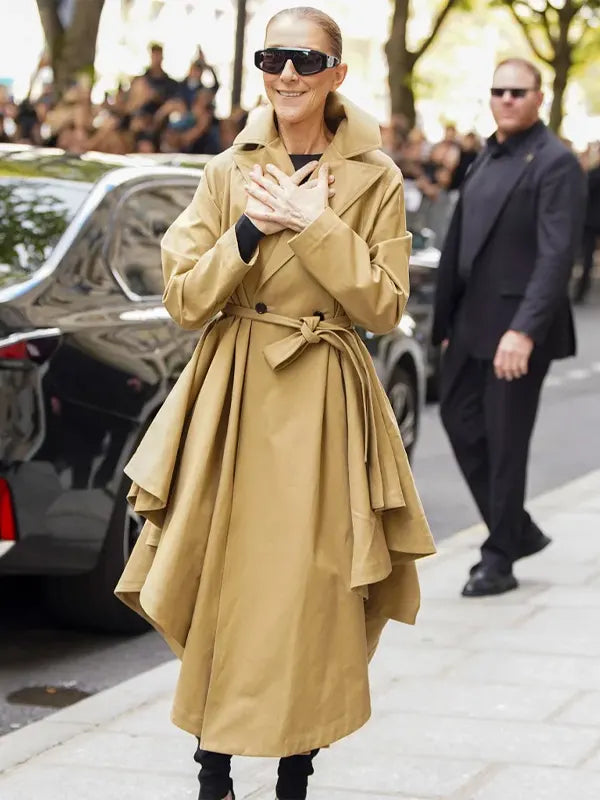 Paris Celine Dion Beige Coat