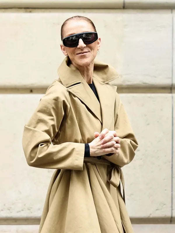 Paris Celine Dion Beige Coat