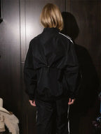 Parke Sport Stripe Nylon Jacket Black