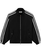 Parke Sport Stripe Nylon Jacket Black