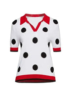 Password S03 Keke Palmer Polka Dot Polo Shirt