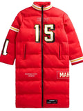 Patrick Mahomes KC Chiefs Red Puffer Coat