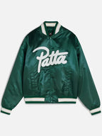 Patta Script Logo Satin Varsity Jacket