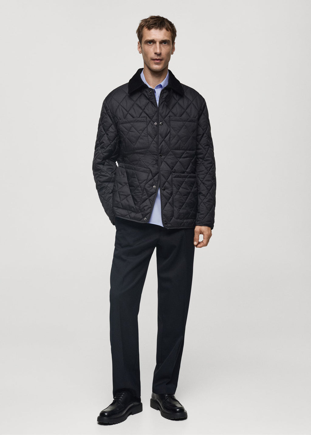 Patterned men���s quilted jacket