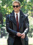 Paul Anthony Kelly Black Leather Trench Coat
