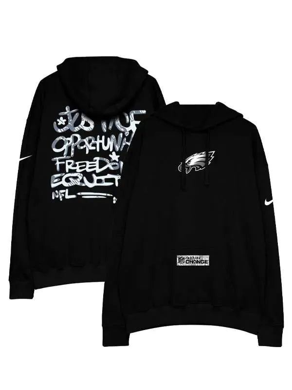 Philadelphia-Eagles-Inspire-Change-Black-Hoodie