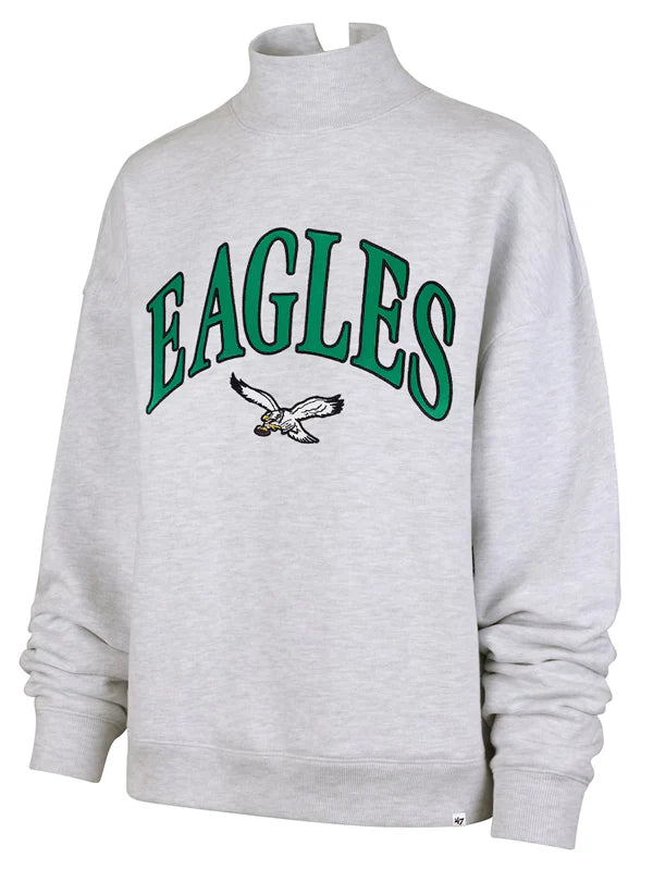 Philadelphia-Eagles-Mock-Neck-Grey-Sweatshirt