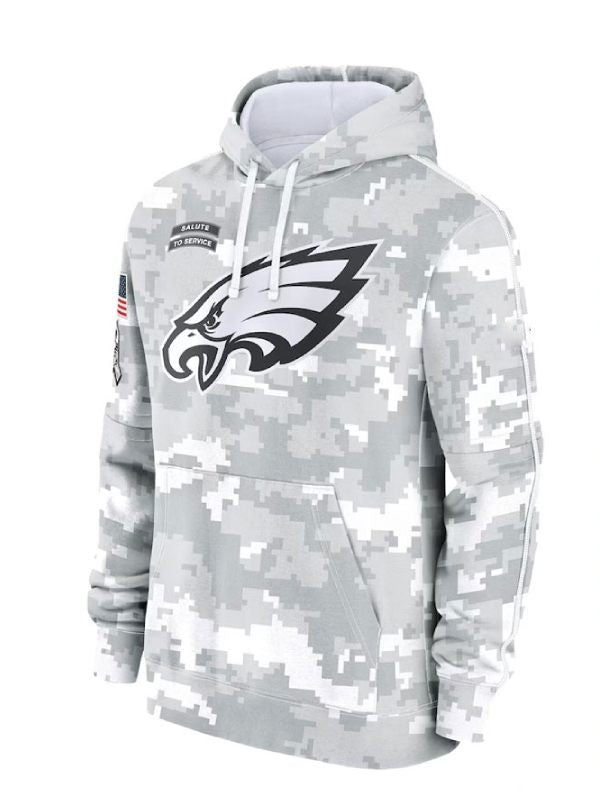 Philadelphia Eagles Salute To Service Camo 2024 Hoodie
