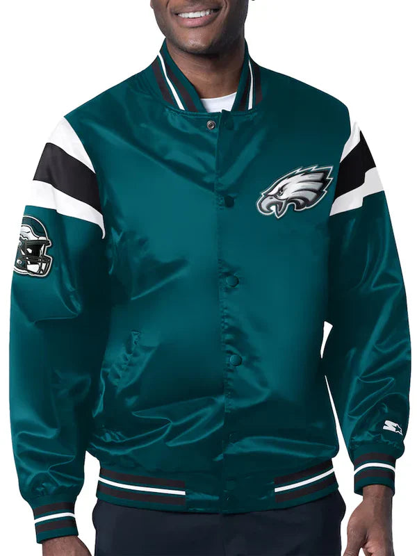 Philadelphia Eagles Satin Jacket For Sale