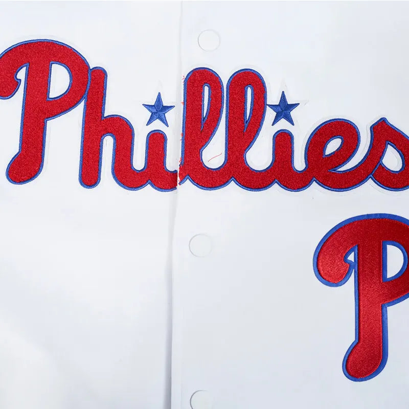 Philadelphia Phillies Current Logo Game Day White Jacket For Sale