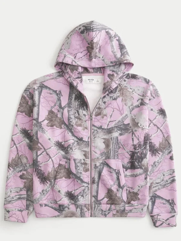 Pink-Hollister-Camouflage-Hoodie