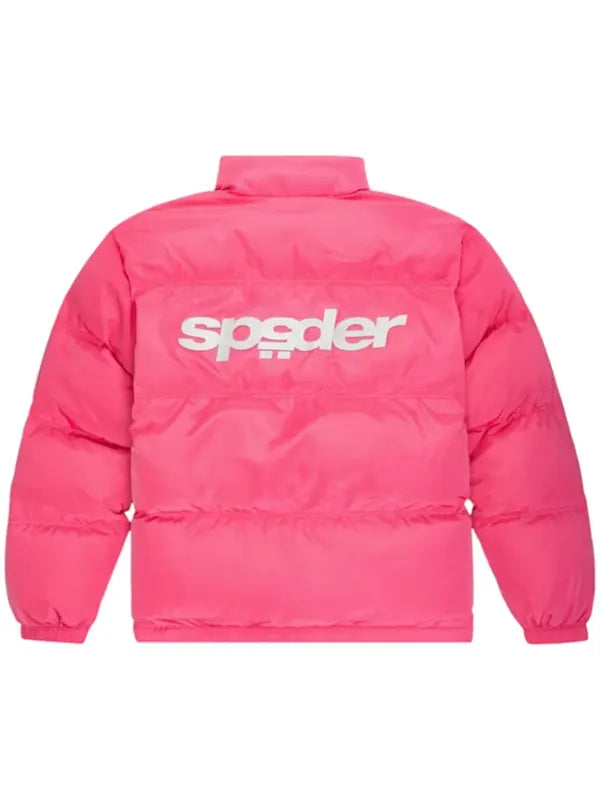 Pink Sp5der Puffer Jacket