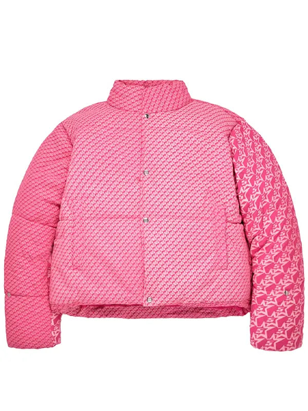Pink Sp5der Puffer Jacket