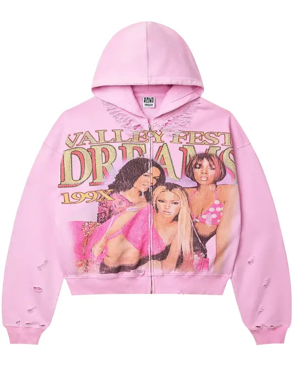 Pink Vale Hoodie Zip
