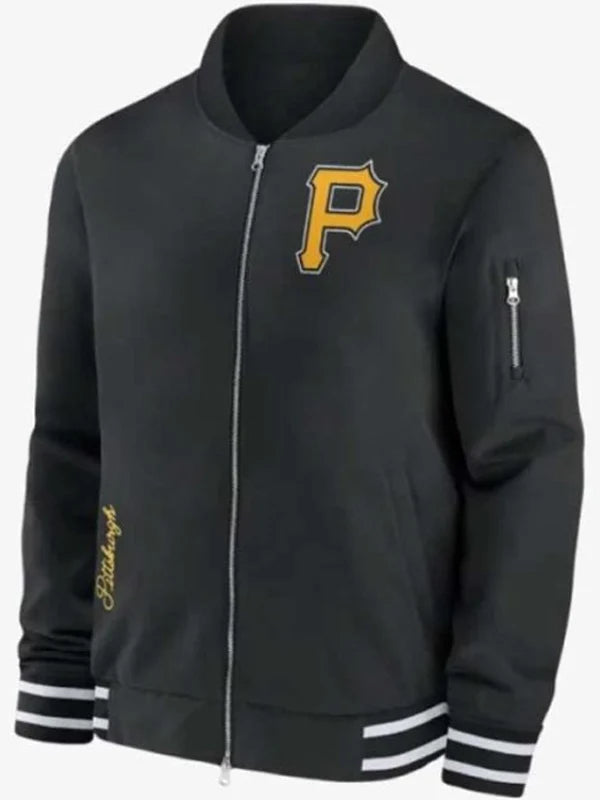 Pittsburgh-Pirates-Black-Bomber-Jacket