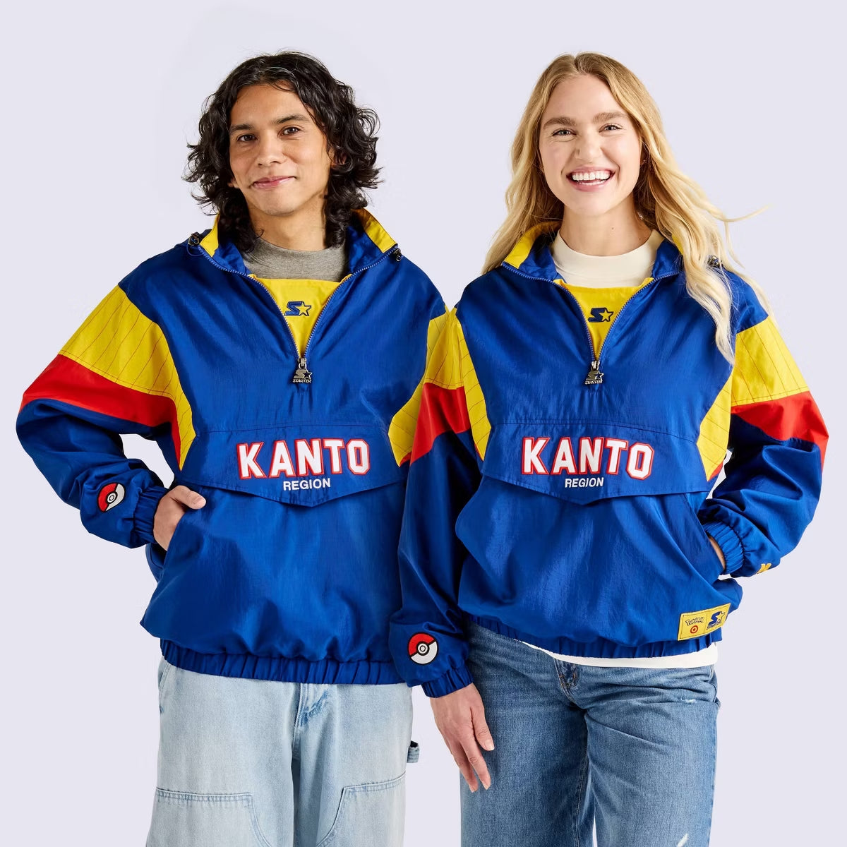 Pokémon Starter Kanto Pullover Jacket Blue