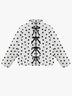 Polka-Dot-Black-And-White-Puffer-Jacket