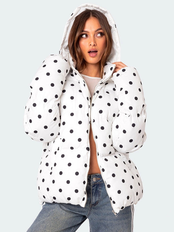 Polka-Dot-Puffer-Jacket