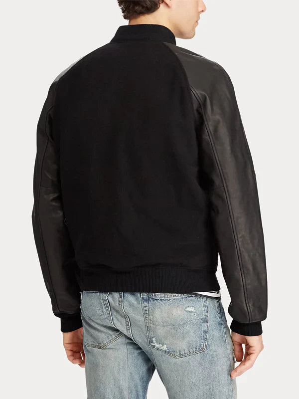 Polo-Ralph-Lauren-The-Iconic-Letterman-Black-Varsity-Jacket-Back-View