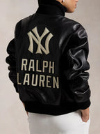 Polo-Ralph-Lauren-Yankees-Leather-Jacket-Black