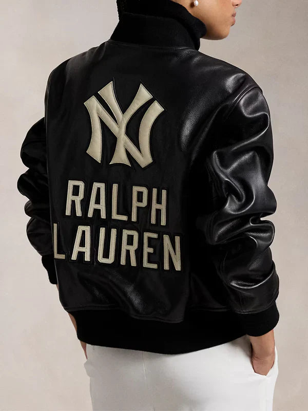 Polo-Ralph-Lauren-Yankees-Leather-Jacket-Black