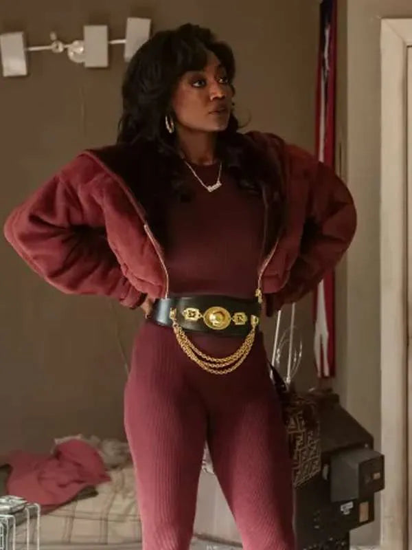 Power Book Iii Raising Kanan Raquel Thomas Maroon Jacket