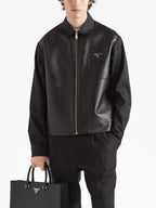Prada Black Leather Jacket Men