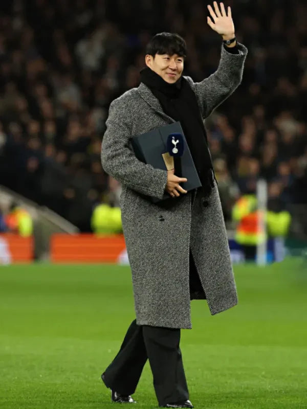 Premier-League-LAFC-2025-Son-HeungMin-Tweed-Grey-Coat