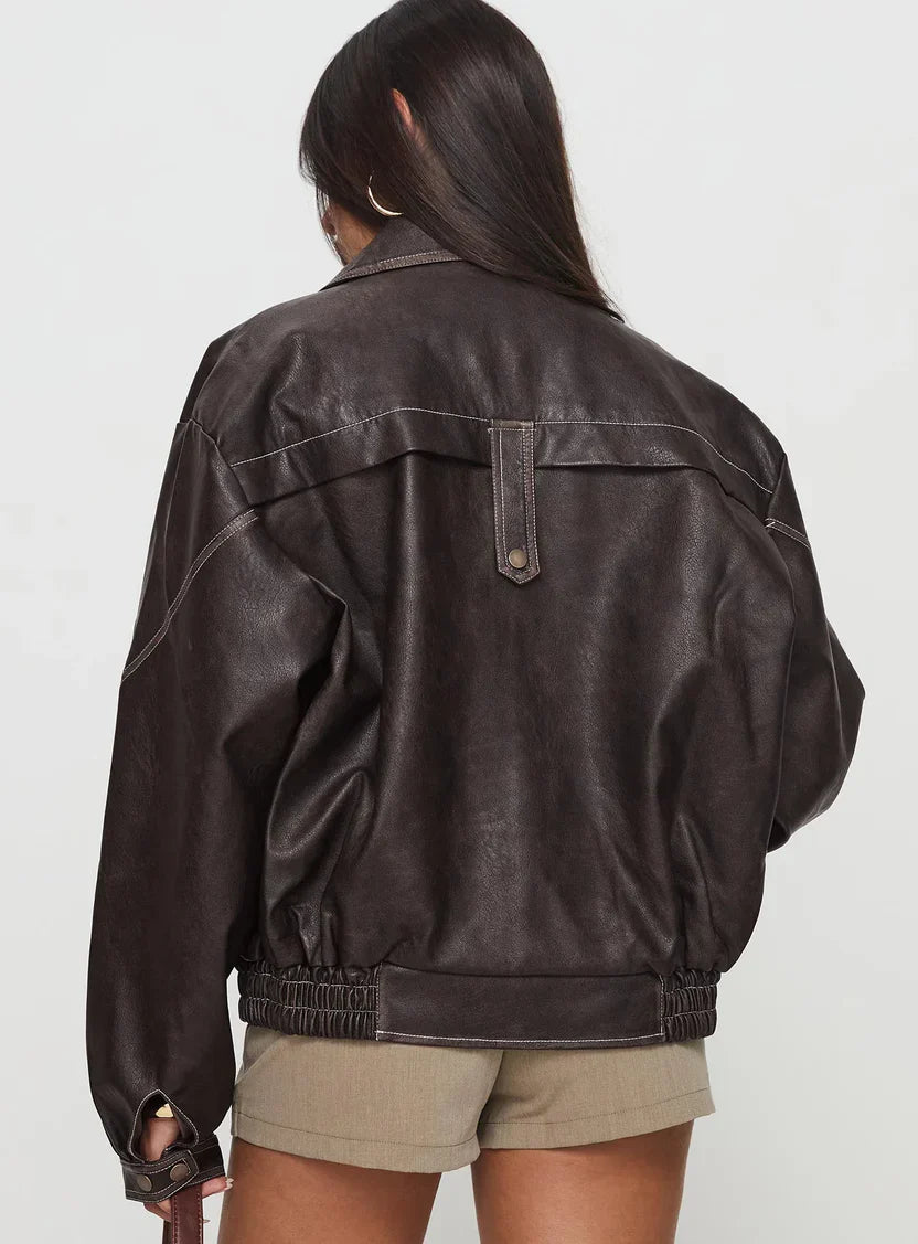 Princess Polly Jaxton Faux Leather Jacket