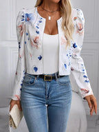 Printed_Gigot_Sleeve_Long_Sleeve_Thin_Jacket_Jacket